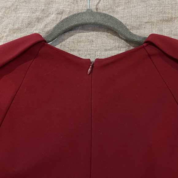 Stella McCartney Dress. Deep warm red (maroon), jersey knit dress. Size 8 - Picture 9 of 10